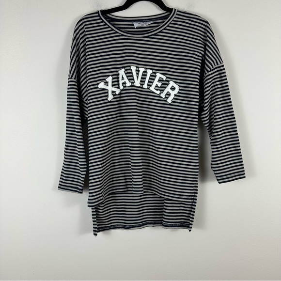 Emerson Street | Striped 3/4 Sleeve Xavier University T-Shirt Size Medium - Picture 1 of 6